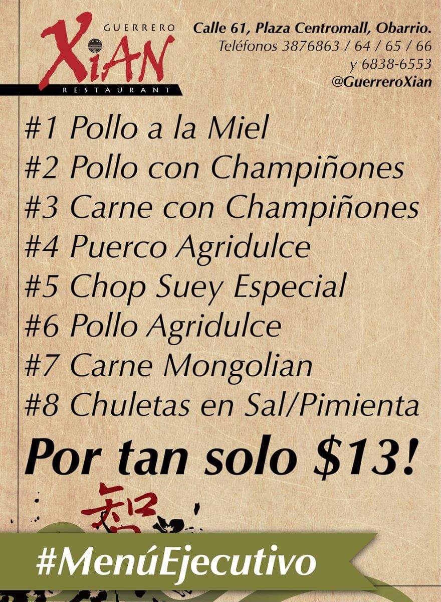 Menu Guerrero Xian Panama-5